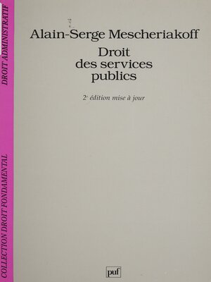 cover image of Droit des services publics